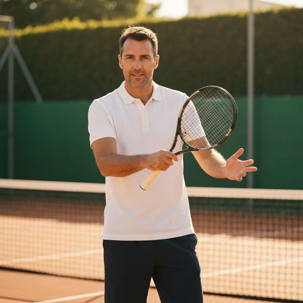 Treinador em ação no court do 40 Love Lisbon